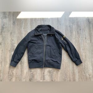 Black Military-Style Bomber Jacket